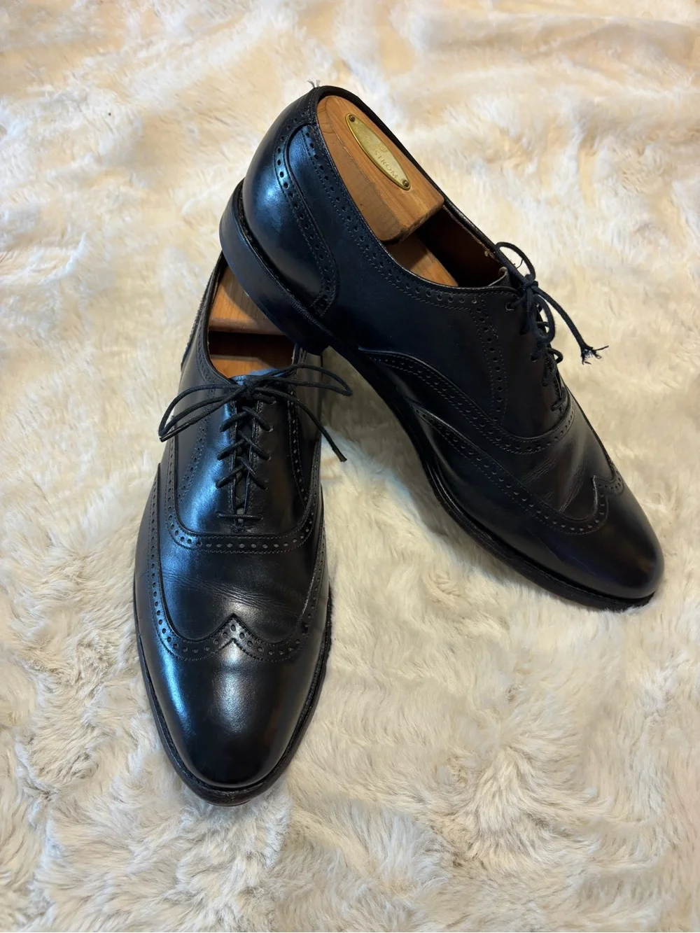 Allen Edmonds Marlow Black Cap Toe Brogue Oxford Dress Shoes Men’s 10.5 B